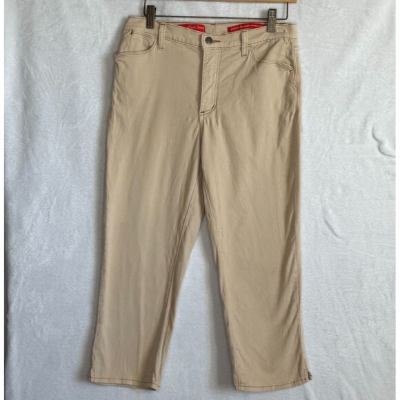 Not Your Daughters Jeans NYDJ Women's Size 8 Beige Crop - Picture 1 of 14